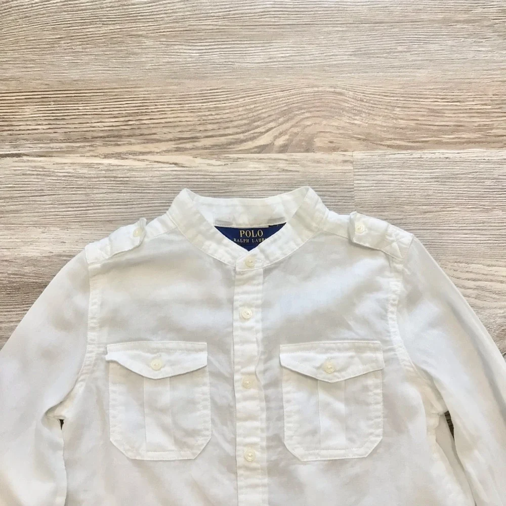 Polo Ralph Lauren White Long Sleeve Button Down Shirt 7 - Picture 3 of 11
